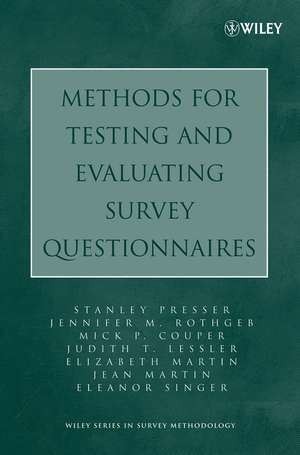 Evaluating Survey Questionnaires de Presser
