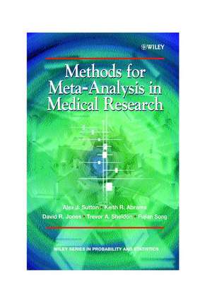 Methods for Meta–analysis in Medical Research de AJ Sutton