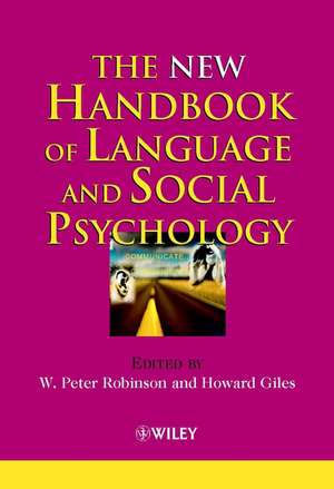 The New Handbook of Language & Social Psychology de WP Robinson