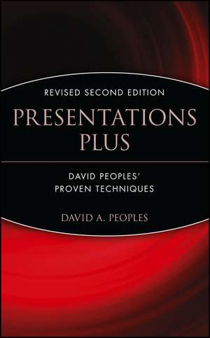 Presentations Plus 2e – David Peoples Techniques 2e de DA Peoples