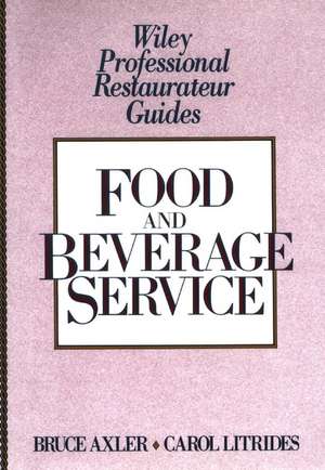 Food and Beverage Service de BH Axler