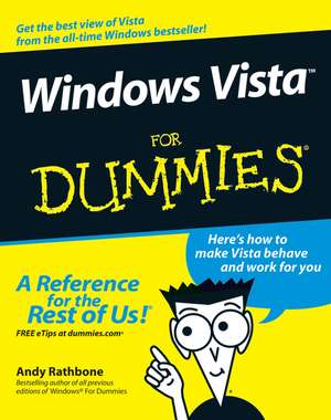 Windows Vista For Dummies de A Rathbone