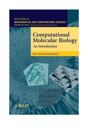 Computational Molecular Biology – An Introduction de P Clote