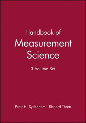 Hdbk of Measurement Science 3 V Set de PH Sydenham