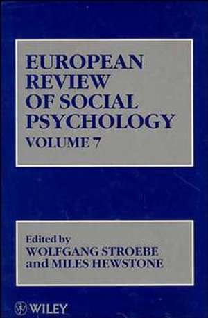 European Review of Social Psychology V 7 de W. Stroebe