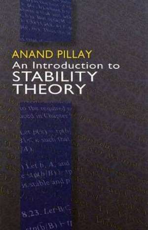 An Introduction to Stability Theory de Anand Pillay