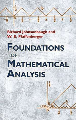 Foundations of Mathematical Analysis de Richard Johnsonbaugh