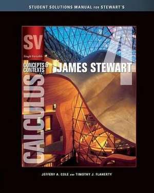 Student Solutions Manual (Chapters 1-8) for Stewart's Single Variable Calculus: Concepts and Contexts, 4th de James Stewart