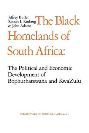 Black Homeland S Africa de Butler