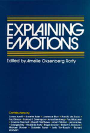 Explaining Emotions (Paper) de Rorty