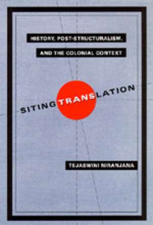 Siting Translation (Paper) de Niranjana