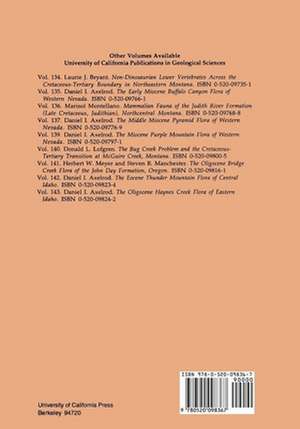 Biostratigraphy & Vertebrate Paleontology of the San Timoteo Badlands, Southern California de L Barry Albright