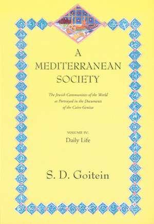 A Mediterranean Society V 4 – Daily Life de S. D. Goitein