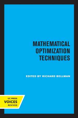 Mathematical Optimization Techniques de Richard Bellman