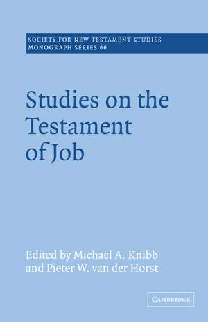 Studies on the Testament of Job de Michael A. Knibb