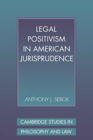 Legal Positivism in American Jurisprudence de Anthony J. Sebok