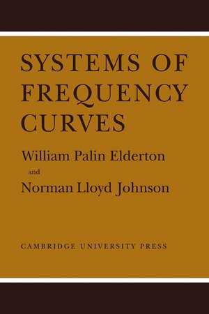 Systems of Frequency Curves de William Palin Elderton