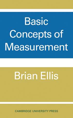 Basic Concepts of Measurement de Brian Ellis