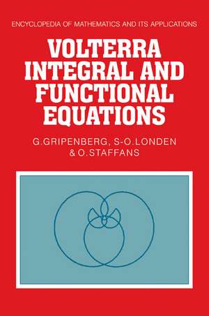 Volterra Integral and Functional Equations de G. Gripenberg