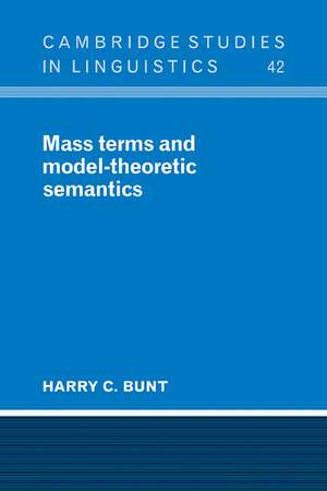 Mass Terms and Model-Theoretic Semantics de Harry C. Bunt