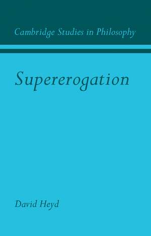 Supererogation de David Heyd