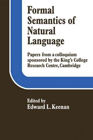 Formal Semantics of Natural Language de Edward L. Keenan