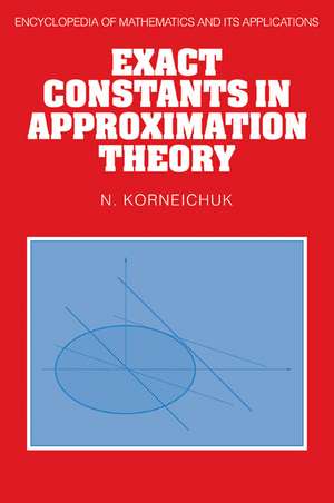 Exact Constants in Approximation Theory de N. Korneichuk