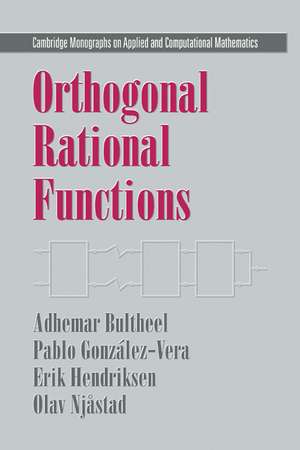 Orthogonal Rational Functions de Adhemar Bultheel