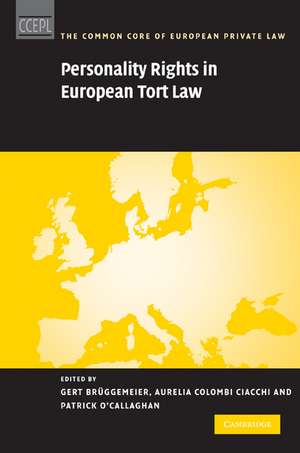 Personality Rights in European Tort Law de Gert Brüggemeier