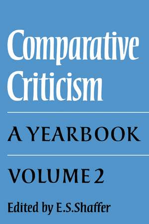 Comparative Criticism de E. S. Shaffer