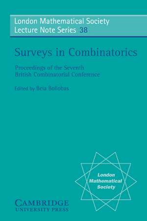 Surveys in Combinatorics de B. Bollobás