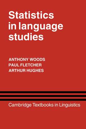 Statistics in Language Studies de Anthony Woods