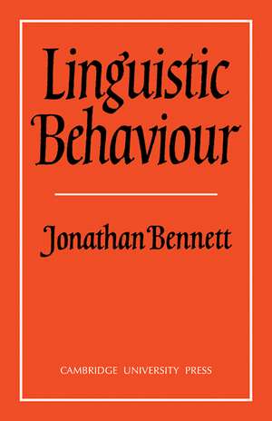 Linguistic Behaviour de Jonathan Bennett