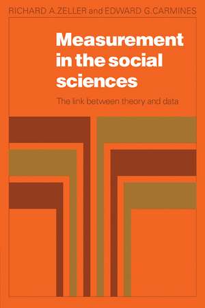 Measurement in the Social Sciences: The Link Between Theory and Data de Richard A. Zeller