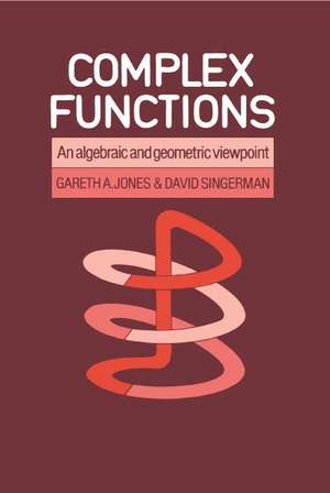 Complex Functions: An Algebraic and Geometric Viewpoint de Gareth A. Jones