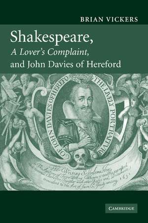 Shakespeare, 'A Lover's Complaint', and John Davies of Hereford de Brian Vickers