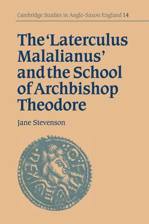 The 'Laterculus Malalianus' and the School of Archbishop Theodore de Jane Stevenson