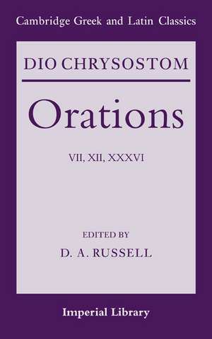 Dio Chrysostom Orations de Dio