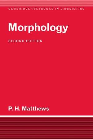 Morphology de Peter H. Matthews