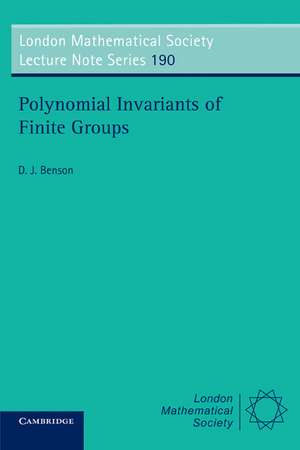 Polynomial Invariants of Finite Groups de D. J. Benson