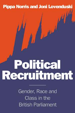 Political Recruitment: Gender, Race and Class in the British Parliament de Pippa Norris