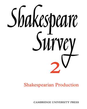 Shakespeare Survey de Allardyce Nicoll