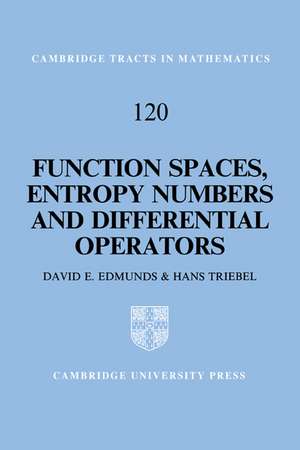 Function Spaces, Entropy Numbers, Differential Operators de D. E. Edmunds