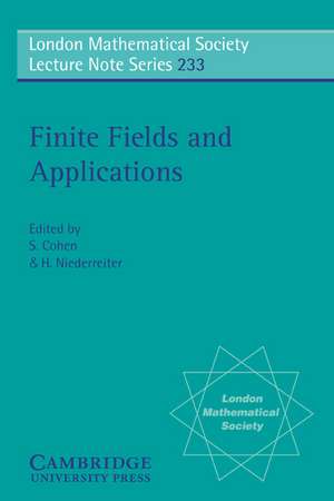 Finite Fields and Applications: Proceedings of the Third International Conference, Glasgow, July 1995 de S. Cohen