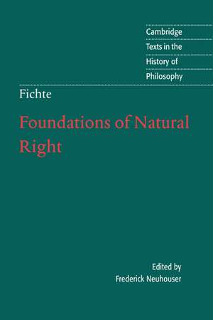 Foundations of Natural Right de J. G. Fichte