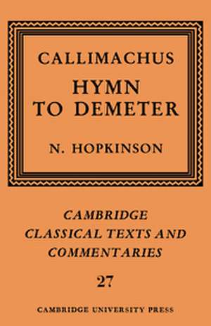 Callimachus: Hymn to Demeter de Callimachus