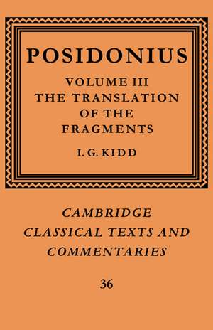 Posidonius: Volume 3, The Translation of the Fragments de Posidonius