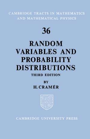 Random Variables and Probability Distributions de H. Cramer