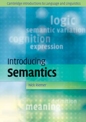 Introducing Semantics de Nick Riemer