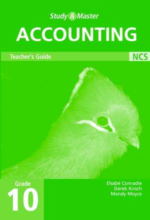 Study and Master Accounting Grade 10 Teacher's Book de Elsabe Conradie